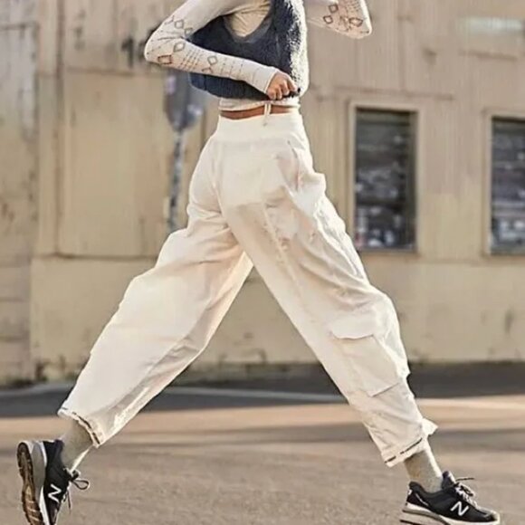 Free People Fp Movement Mesmerize Me Cargo Pants in White - Size Medium - Picture 2 of 15
